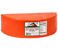 5.5lb. Red Wax Mild Cheddar Split Midget